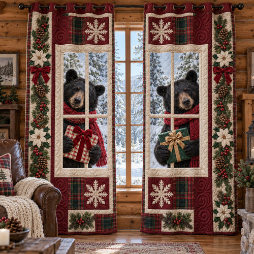 Winter Bears Quilted Curtains SN0TV726