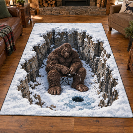 Winter Bigfoot Haven Area Rug SN0TV616