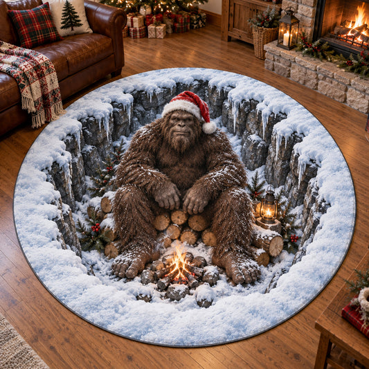 Winter Bigfoot Round Carpet SN0TV623