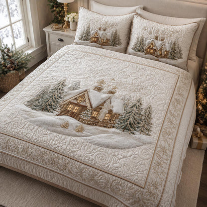 Winter Cabin 3-Piece Quilted Bedding Set SN0DV157