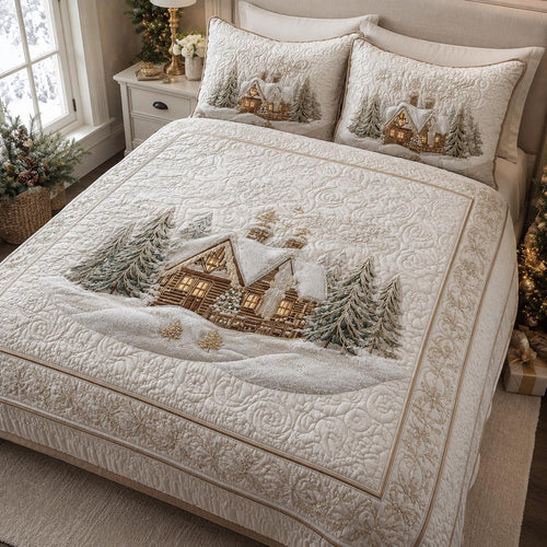 Winter Cabin 3-Piece Quilted Bedding Set SN0DV157