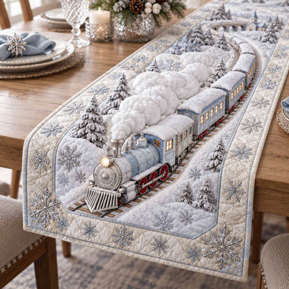 Winter Caboose Quilted Table Runner SN0TD1070