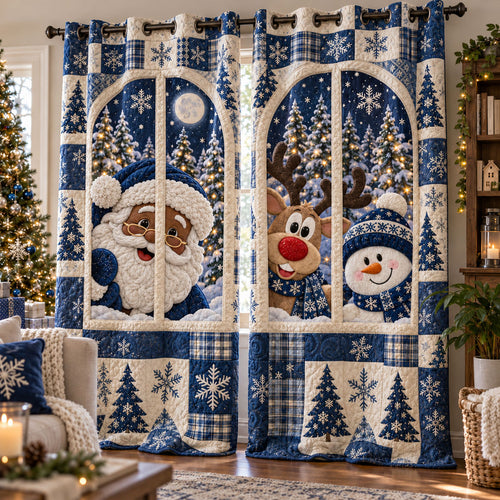 Winter Friends Christmas Quilted Curtains SN0PT1256