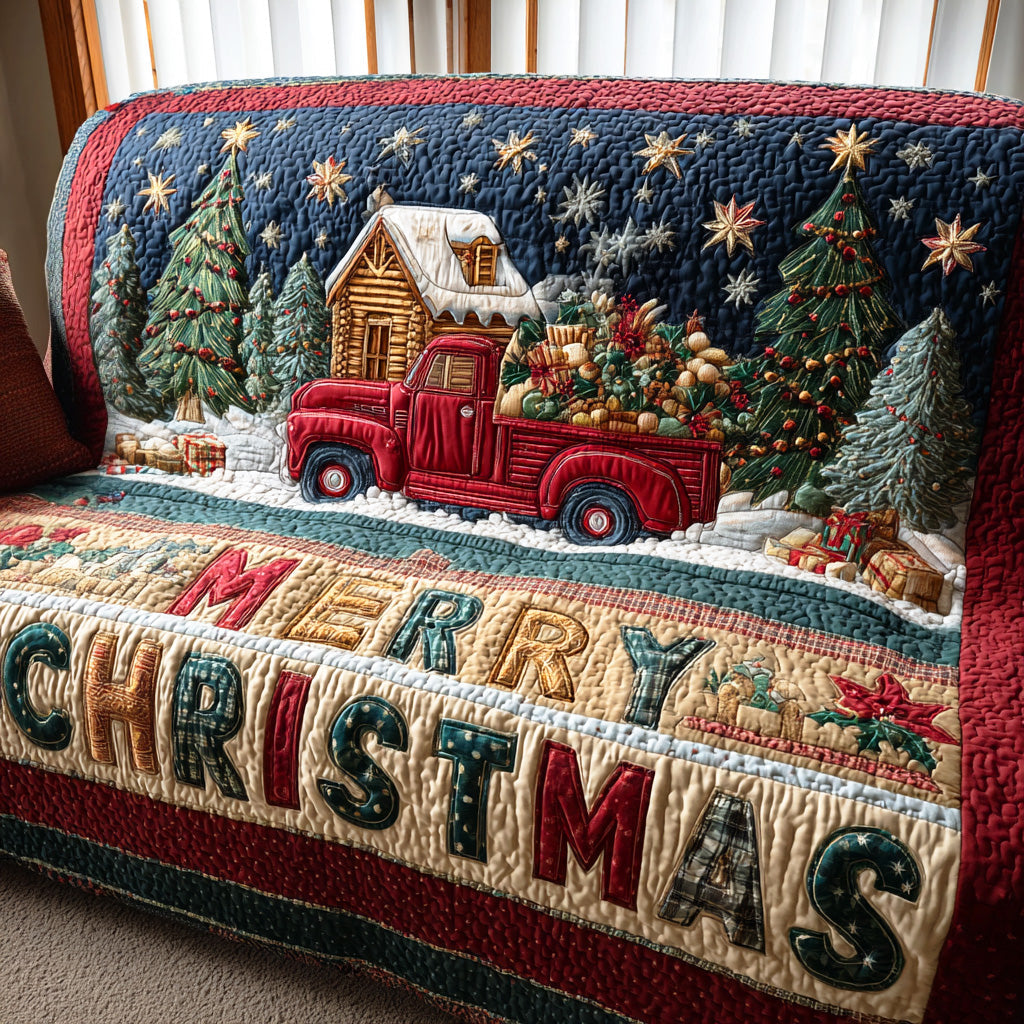 Winter Glow Nights Quilted Sofa Cover NCU0TD1381