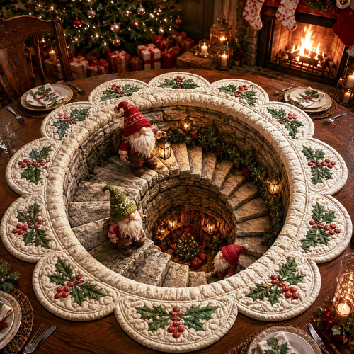 Winter Haven Custom Shape Quilted Table Topper SN0TV166