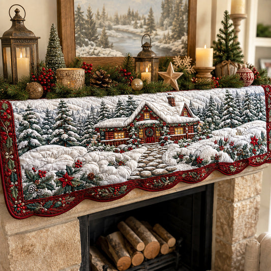Winter Hearth Quilted Mantel Scarf SN0TV276
