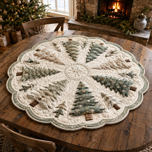 Winter Lace Custom Shape Quilted Table Topper SN0TV114