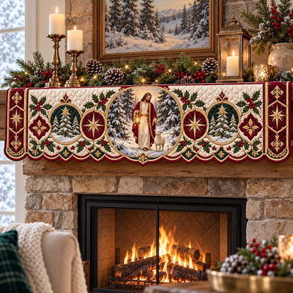 Winter Lamb Quilted Mantel Scarf SN0HH0925