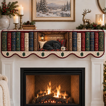 Winter Library Quilted Mantel Scarf SN0TV596