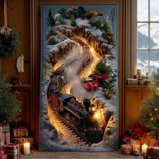 Winter Locomotive Quilted Door Cover NCU0XD1527