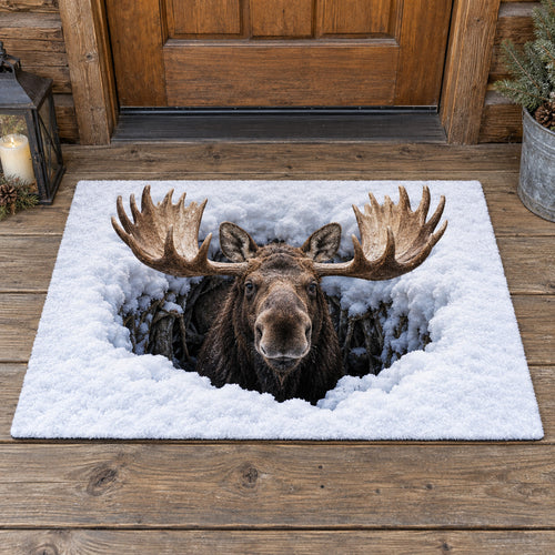 Winter Moose Doormat SN0TV680