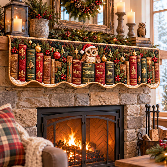 Winter Owl Quilted Mantel Scarf SN0TD931