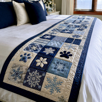Winter Paw Blessings Quilted Bed Runner SN0PT370