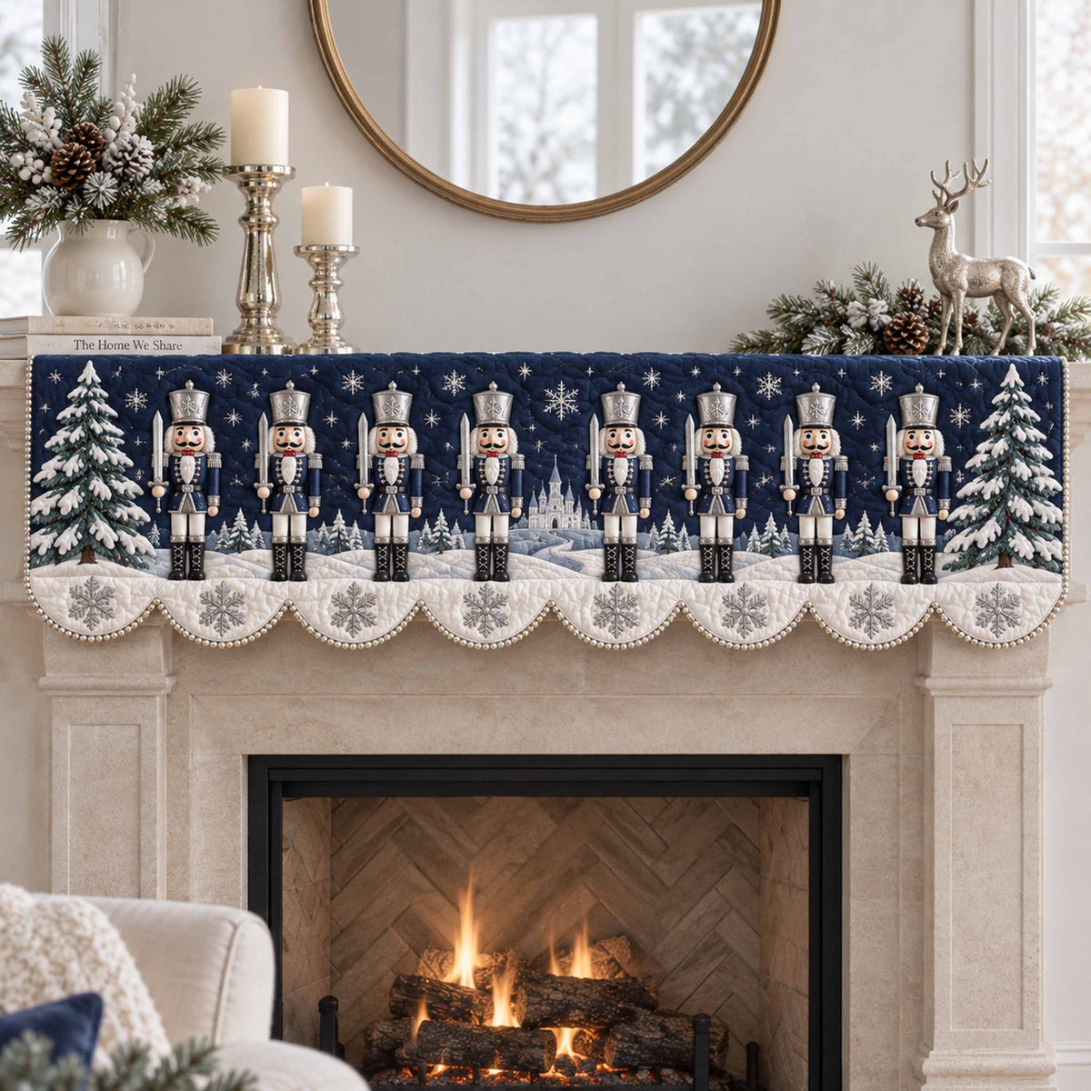 Winter Regiment Quilted Mantel Scarf SN0TD1080