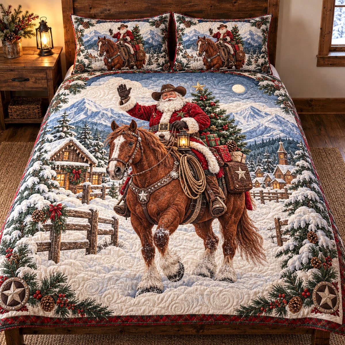Winter Rider 3-Piece Quilted Bedding Set SN0TV759
