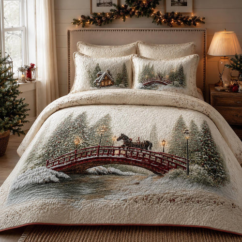 Winter Sleigh Ride 3-Piece Quilted Bedding Set SN0DV159
