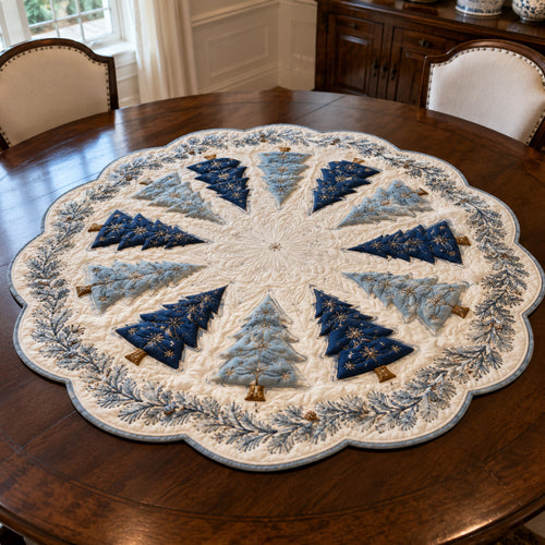 Winter Snowflake Custom Shape Quilted Table Topper SN0TV107