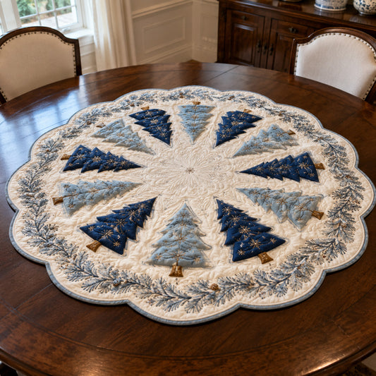 Winter Snowflake Custom Shape Quilted Table Topper SN0TV107