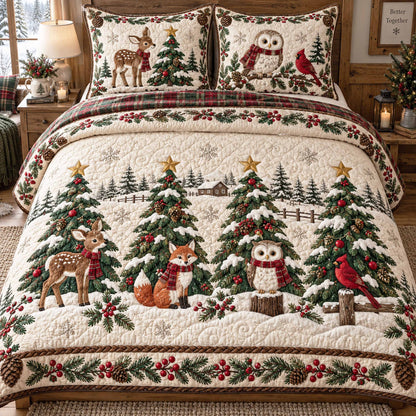 Winter Spruce 3-Piece Quilted Bedding Set SN0TD1149