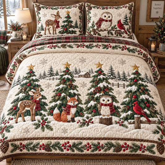 Winter Spruce 3-Piece Quilted Bedding Set SN0TD1149