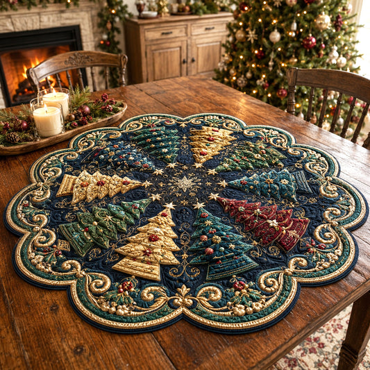 Winter Starburst Custom Shape Quilted Table Topper SN0TV124