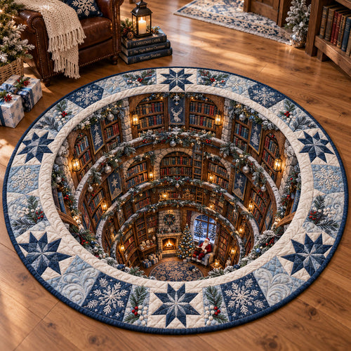Winter Storybook Sanctuary Quilted Round Mat SN0PT1243