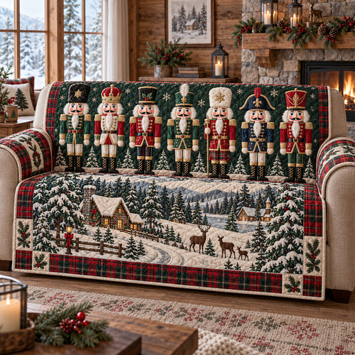 Winter Toyland Quilted Sofa Cover SN0TV882