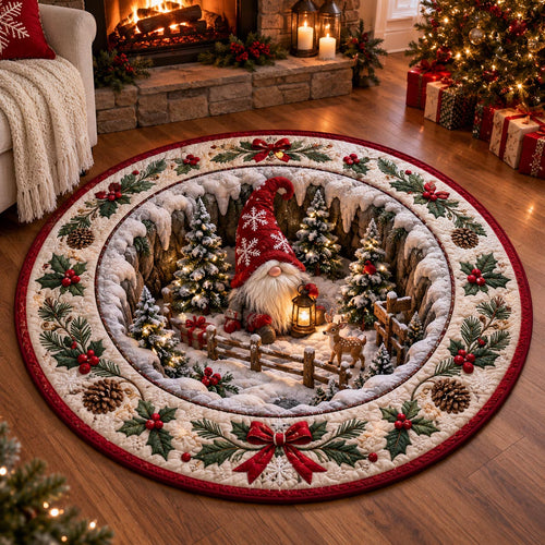 Winter Village Portal Quilted Round Mat SN0DV702