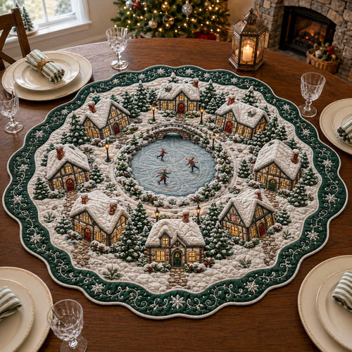 Winter Wonderland Custom Shape Quilted Table Topper SN0TD171