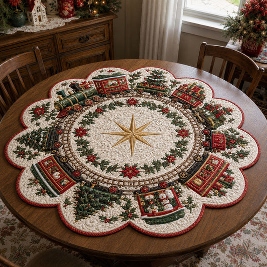 Winter Wonderland Express Custom Shape Quilted Table Topper SN0PT922