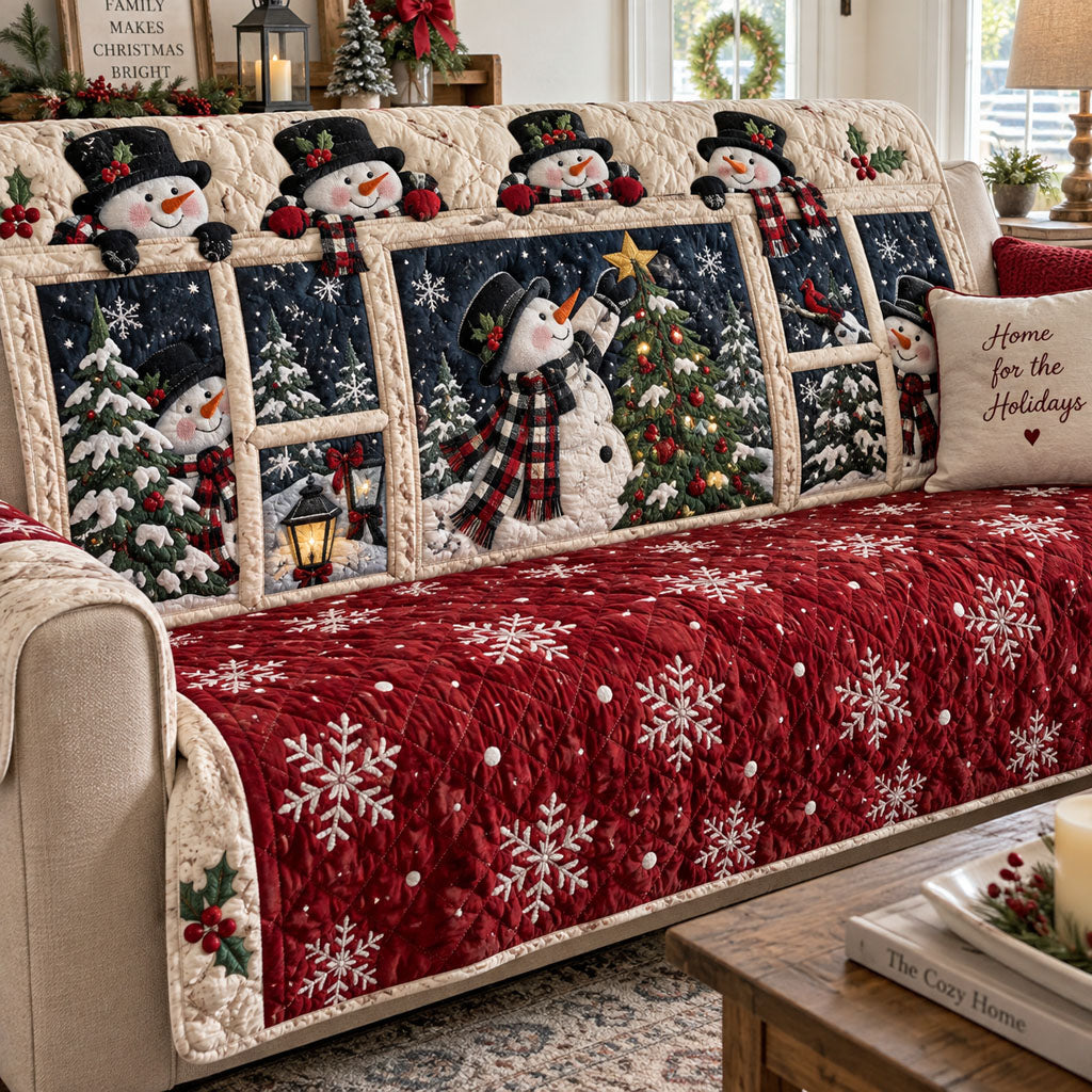Winter Wonderland Quilted Sofa Cover SN0PT1127