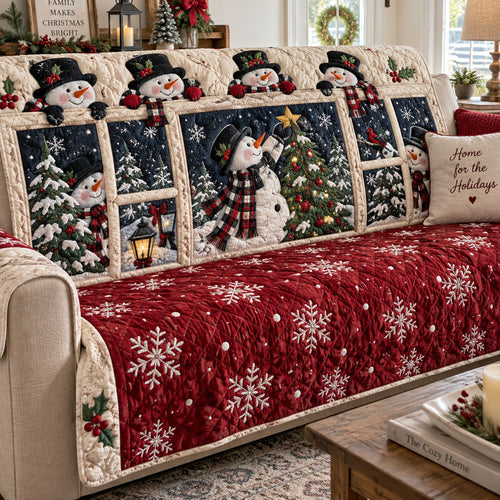 Winter Wonderland Quilted Sofa Cover SN0PT1127
