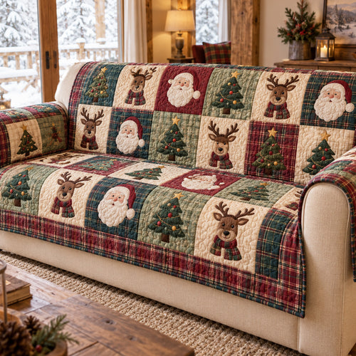 Winter Woodland Cheer Quilted Sofa Cover SN0TV409