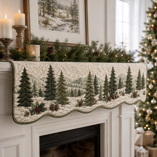 Winter Woodland Quilted Mantel Scarf SN0DV522