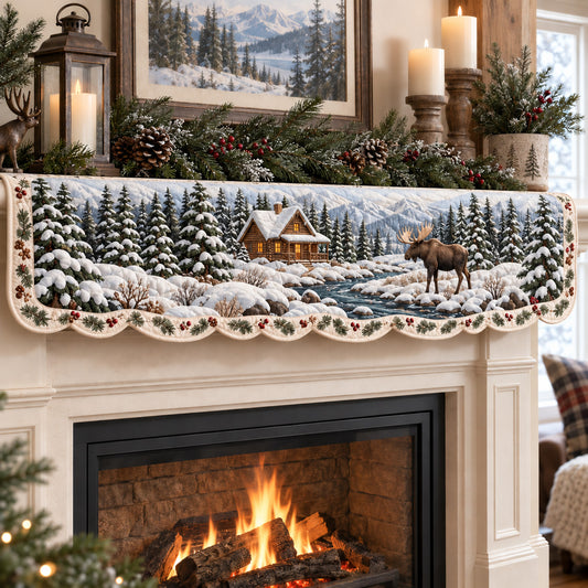 Winter Woodland Quilted Mantel Scarf SN0TV279
