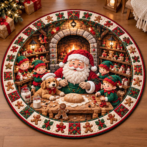 Winter Workshop Quilted Round Mat SN0HH0699