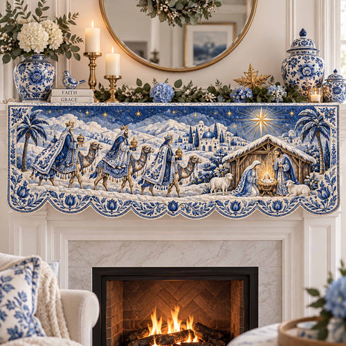 Wise Journey Quilted Mantel Scarf SN0TD1326