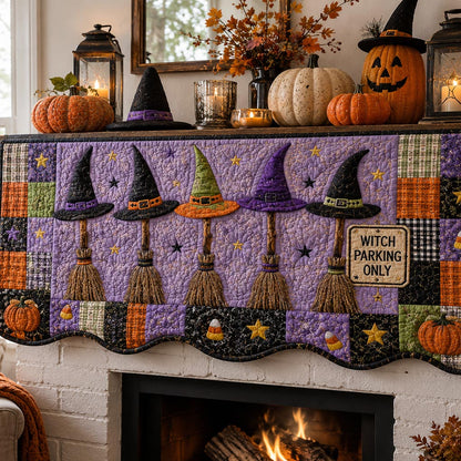 Witch Parking Quilted Mantel Scarf SN0DV289