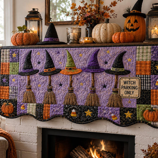 Witch Parking Quilted Mantel Scarf SN0DV289