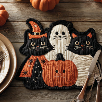 Witch Cat Books Custom Shape Quilted Placemat NCU0LV057
