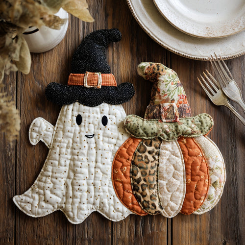 Witch Hat Couple Custom Shape Quilted Placemat NCU0LV066