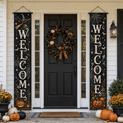 Witch Hat Welcome Door Banner SN0PT318