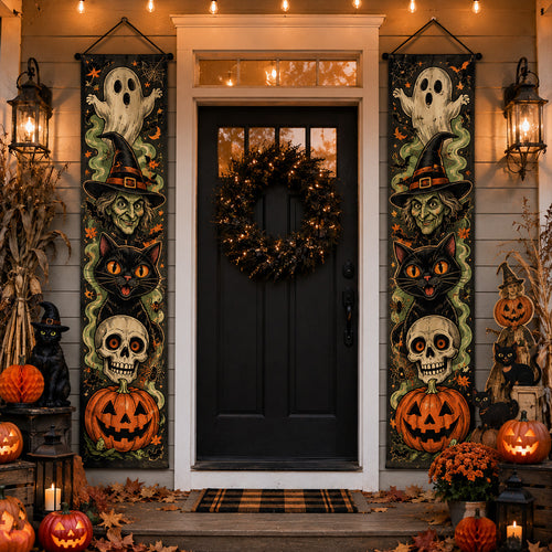 Witch's Familiar Welcome Door Banner SN0PT275