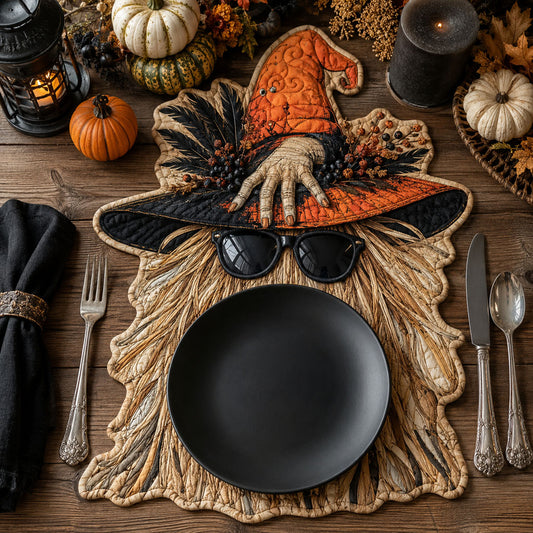 Witch's Harvest Hat Custom Shape Quilted Placemat SN0PT354