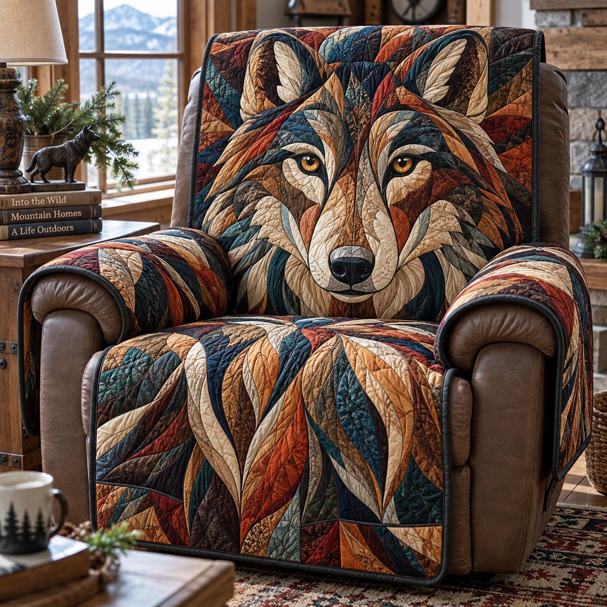 Wolf Spirit Quilted Sofa Cover SN0DV1000