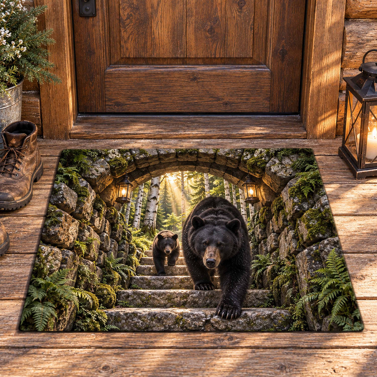 Woodland Bear Trail Doormat SN0TD975