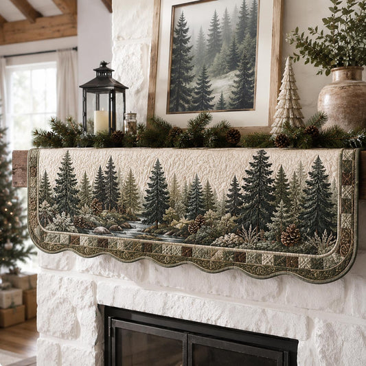 Woodland Cabin Quilted Mantel Scarf SN0DV517