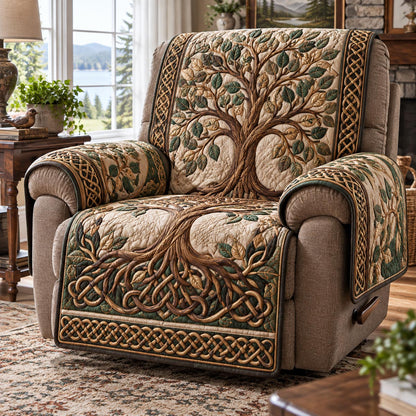 Woodland Celtic Tree Quilted Sofa Cover SN0DV970