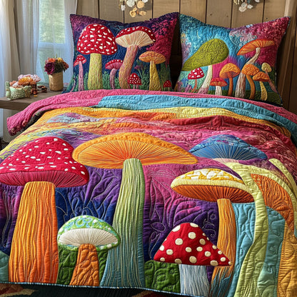 Woodland Charm 3-Piece Quilted Bedding Set NCU0VL2463