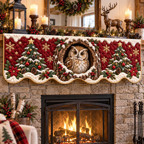 Woodland Christmas Quilted Mantel Scarf SN0TD939